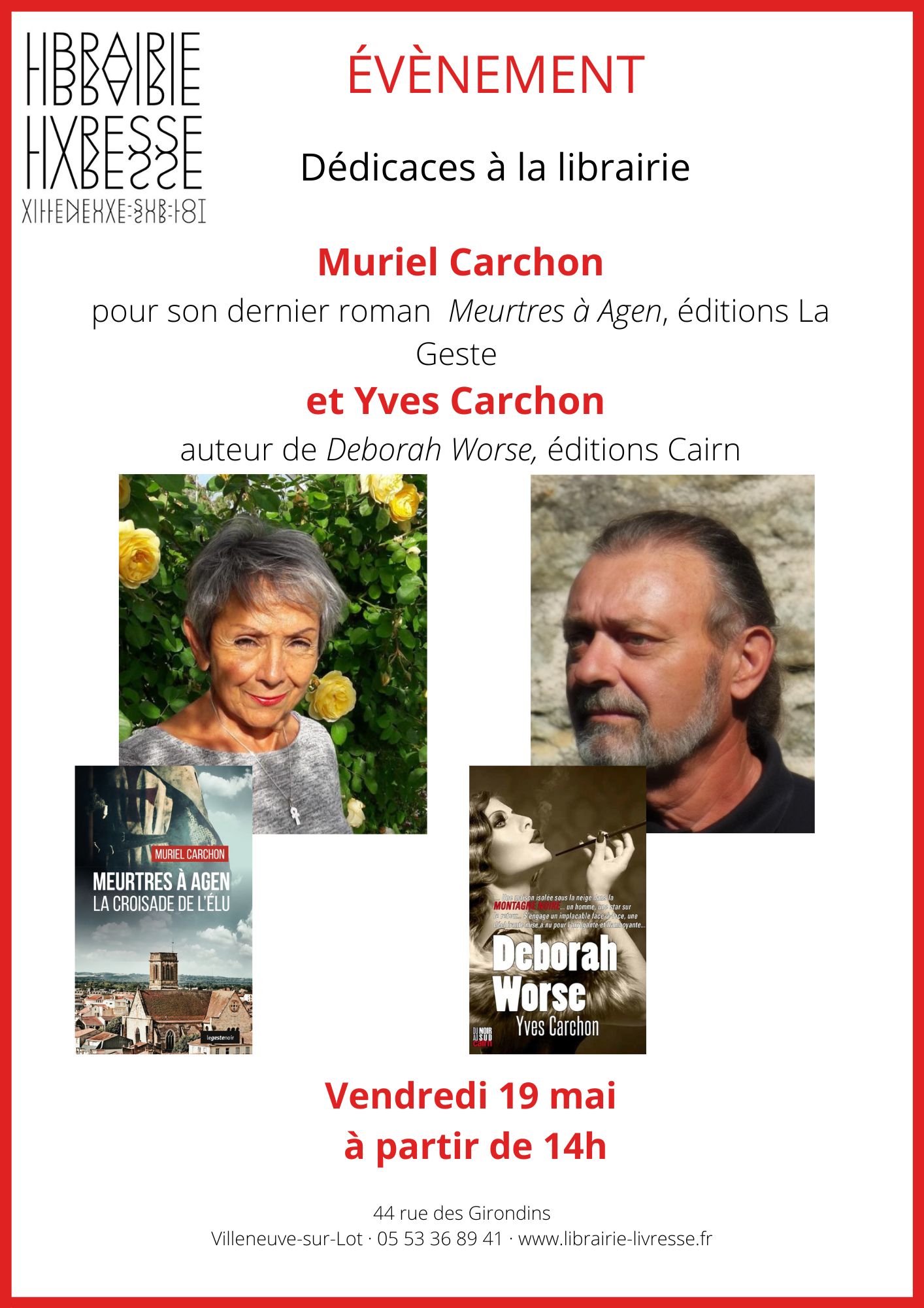 En dédicaces : Muriel et Yves Carchon