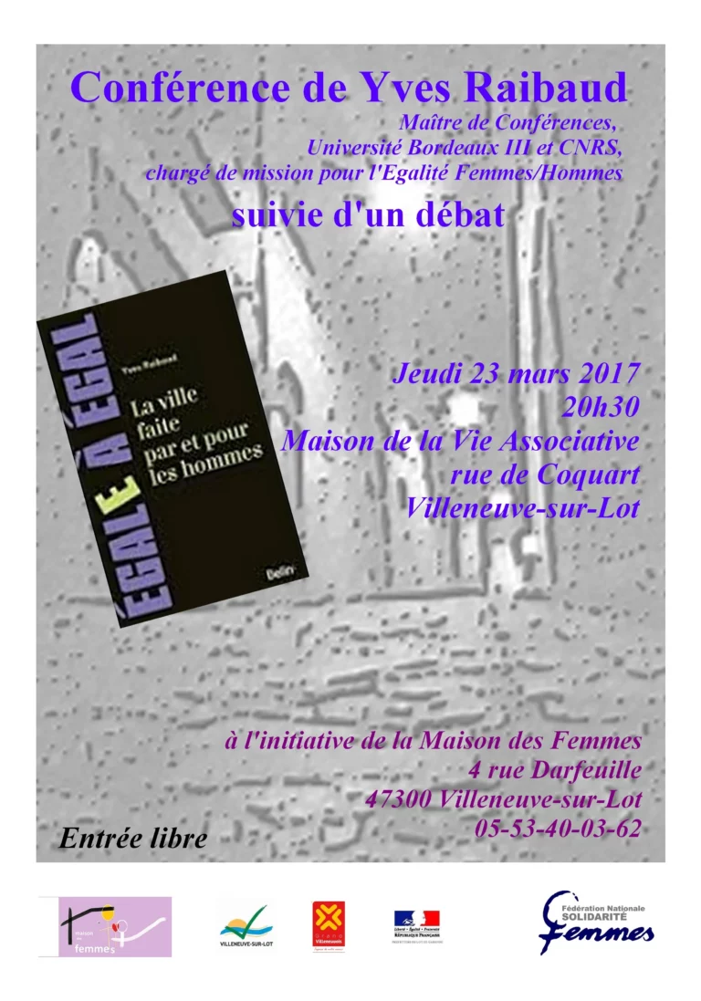 Petit rappel : Invité de La Maison des Femmes, Rencontre/Dédicace à Livresse avec Yves Raibaud