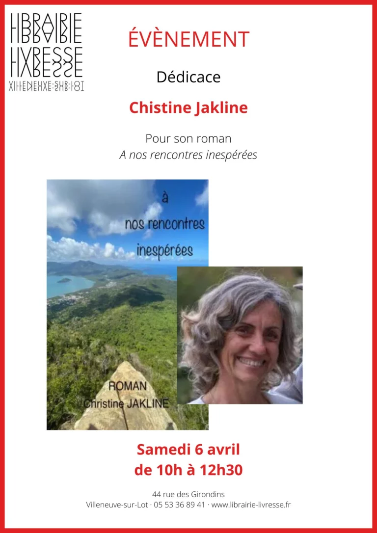 Rappel : Christine Jakline en dédicace