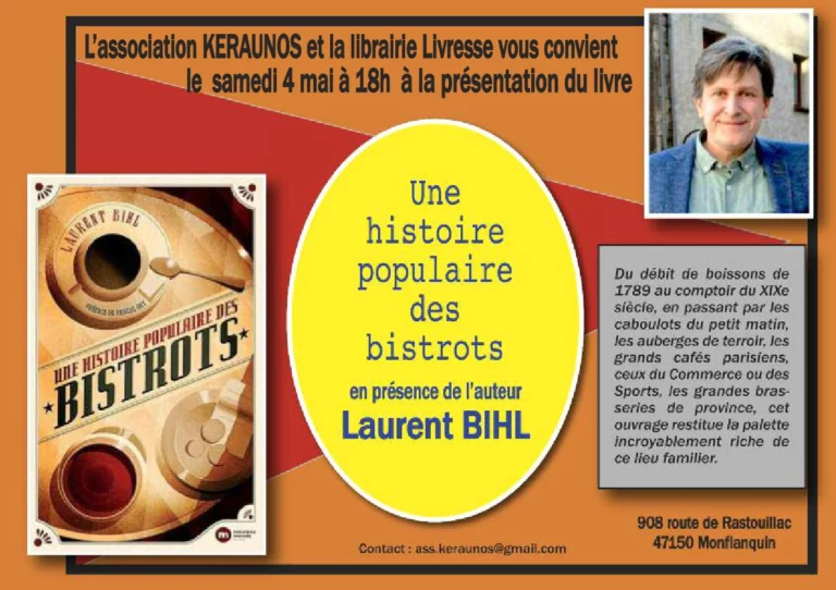 Rencontre : « Une histoire populaire des bistrots »
