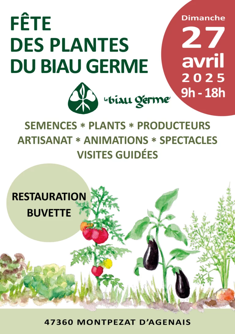 Rappel : Fête des plantes du Biau Germe