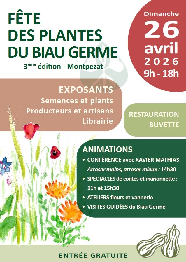 Rappel : Fête des plantes du Biau germe